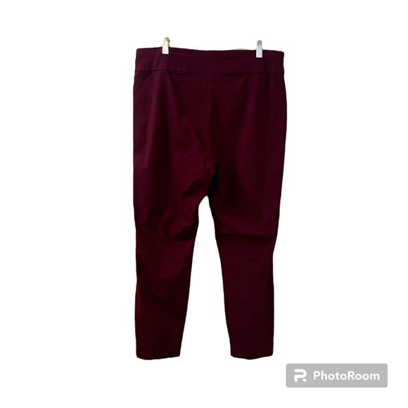 Signature Slimming by Christopher & banks Purple Rayon Nylon Stretch Pants Sz 14 - Picture 2 of 10